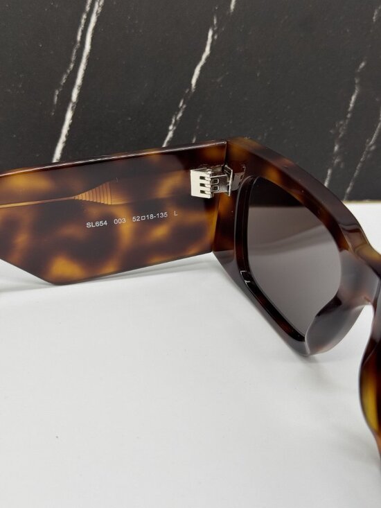 NEW SAINT LAURENT SUNGLASSES SL654 003 OVERSIZED HAVANA WOMEN EYEWEAR SL 654 003
